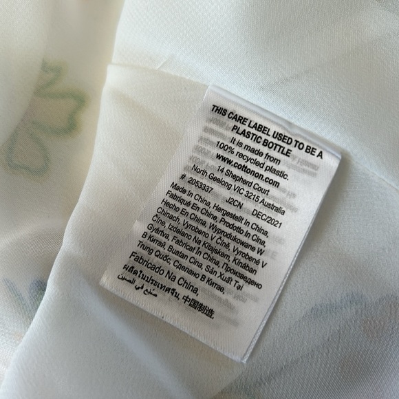 NWT Cotton On Santorini Floral Cowl Neck Mini Dress Size Small - Picture 9 of 11